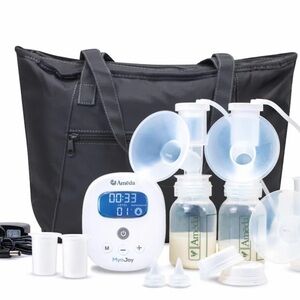 Ameda Mya Joy Breast Pump with Black Bag